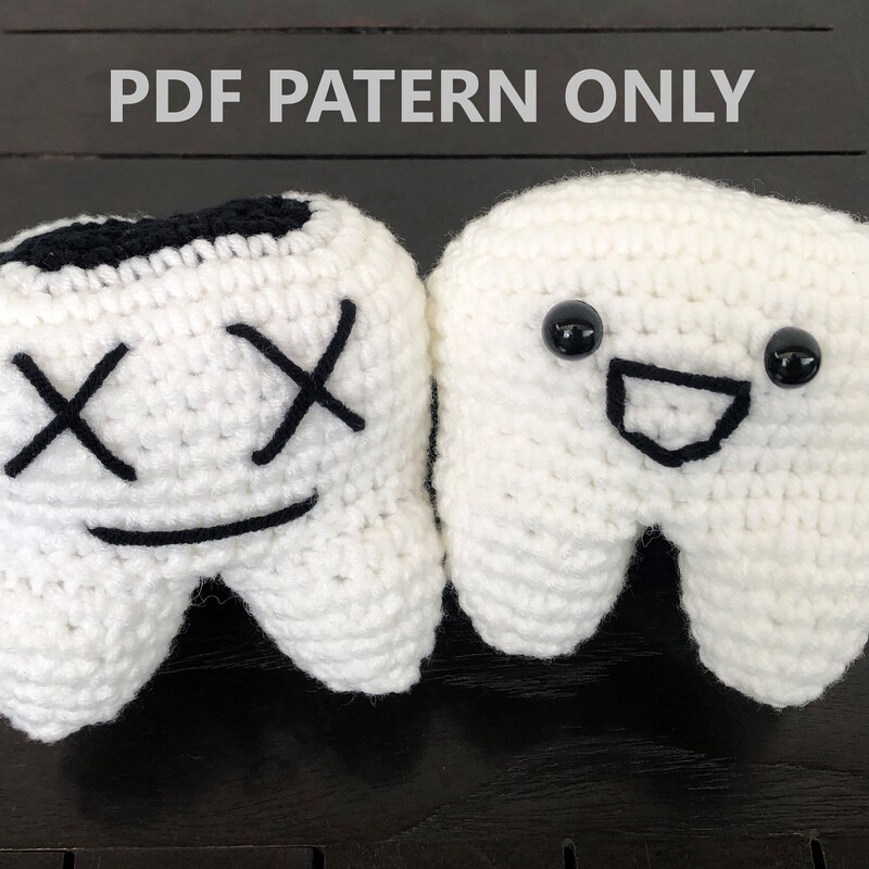 Tooth Key Chain Crochet Pattern Crochet Tooth - Etsy