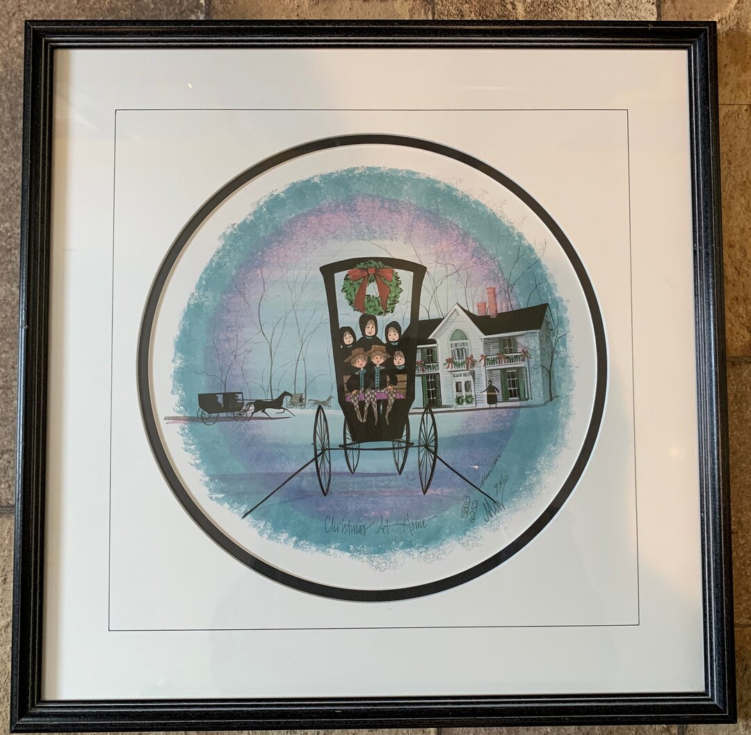 Signed and Numbered P. Buckley Moss Print christmas at Etsy