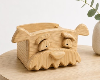 Woodworking Planter Box Scroll Saw Pattern – Easy Dog Design for Unique Home & Garden Decoration