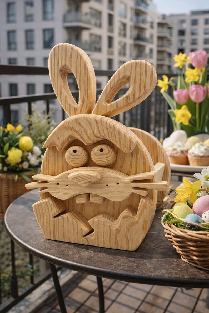 Easter Bunny - Egg Planter Box Scroll Saw Pattern (PDF, SVG, DXF) No.1 ...