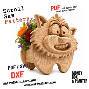 Woodworking Cat no.6  Design for Unique Home & Garden Decoration | PDF | SVG | DXF | Scroll Saw
