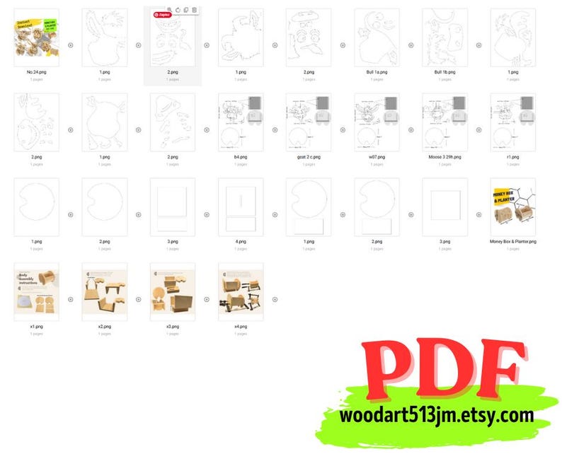 Wooden Animal Money Box | Planter Box | Digital Plans | Scroll Saw (PDF|SVG|DXF) image 15