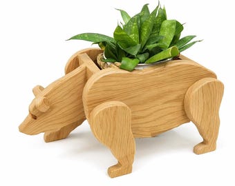 Bear Planter Box Plans: Scroll Saw Pattern (PDF, SVG Digital Download