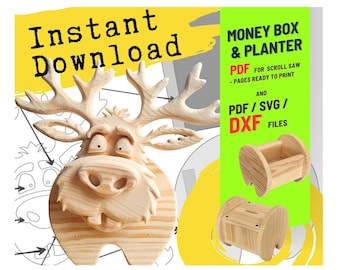 Woodworking Reindeer 3  Design for Unique Home & Garden Decoration | PDF | SVG | DXF | Scroll Saw