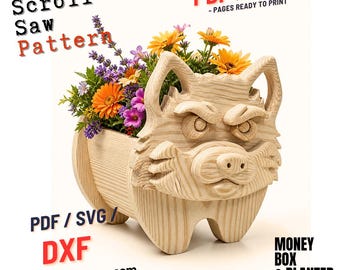 Projekt Wilka Stolarskiego nr 4 do Wyjątkowej Dekoracji Domu i Ogrodu | PDF | SVG | DXF | Wyrzynarka