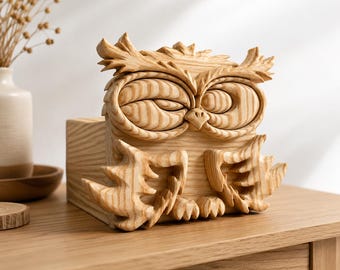 Owl Planter Box Scroll Saw Pattern | Woodworking Project (PDF & SVG)