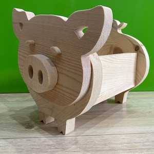 Dekupiersäge Muster in 2 Größen, Schwein Schwein Pflanzer - Tier Pflanzkasten ,Blumentöpfe - Pdf Swg -WoodWorking Plans