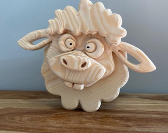 Sheep Planter Box Woodworking Plans: Scroll Saw Animal Box (PDF Pattern)