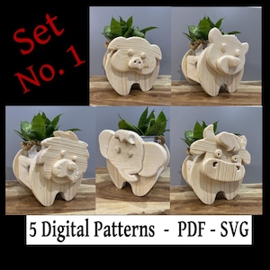 5 Einfache Dekupiersäge Muster, DIY Pläne, Haus und Garten Dekor, Tier Pflanzer, Holzbearbeitung Ideen, DIY Pläne