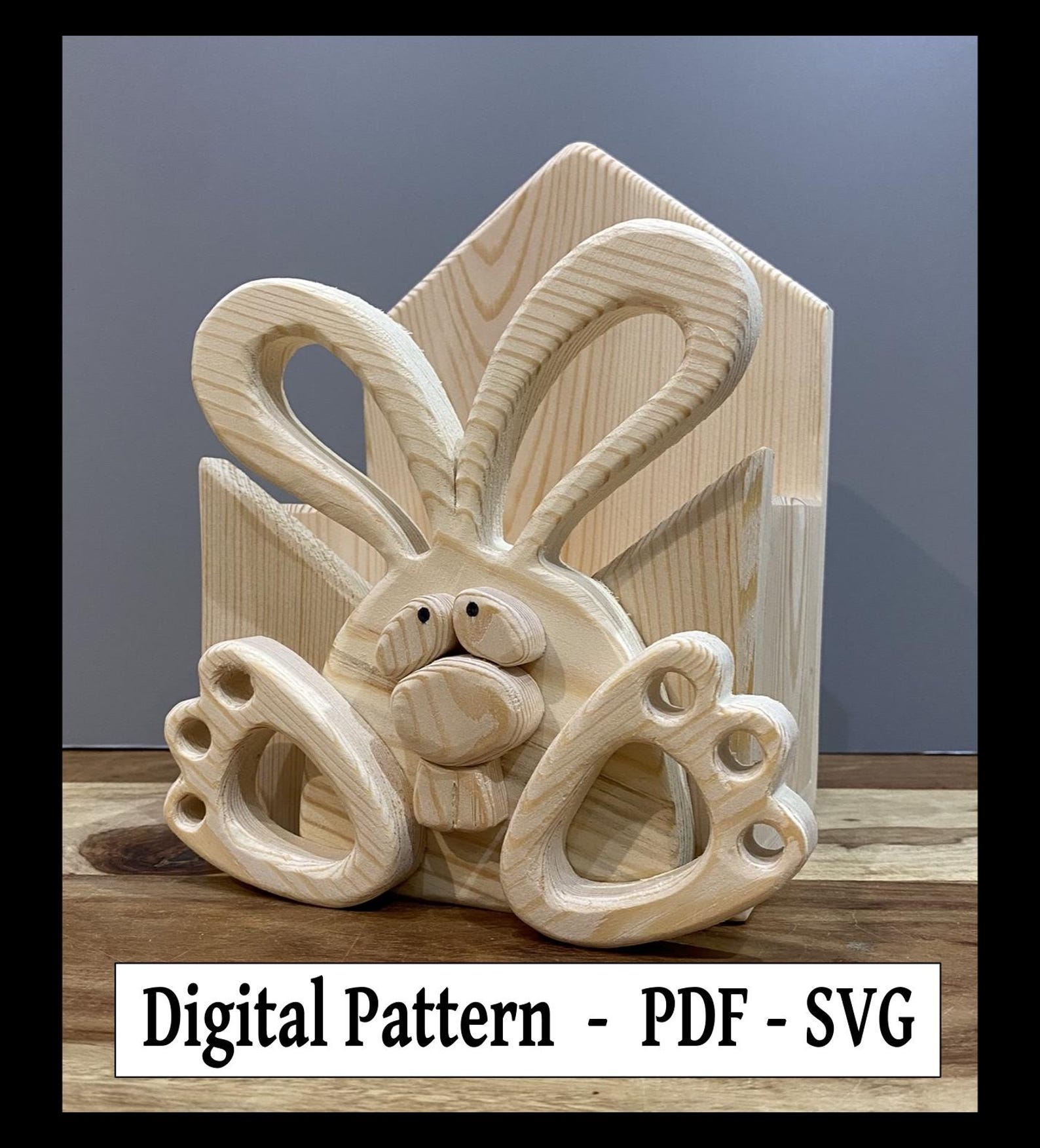 Easy Scroll Saw, Easter Bunny 1 Pattern ,planter, Animal Box,pdf, Swg ...
