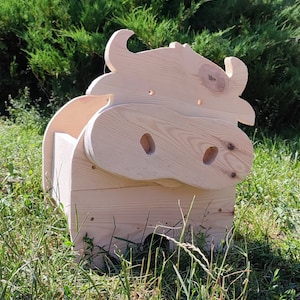 Stier / Kuh Pflanzer, Blumen Pflanzkasten, Tier Pflanzkasten, Blumentöpfe, Pdf, SVG, Png, Holz Arbeitspläne, Garten Pflanzgefäß, Dekupiersäge Muster