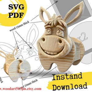 Woodworking Planter Box Scroll Saw Pattern – Easy Donkey Design for Unique Home & Garden Decoration