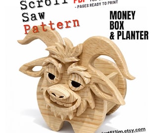 Capra da falegnameria n. 4, design per decorazioni uniche per la casa e il giardino / PDF / SVG / DXF / Sega a traforo