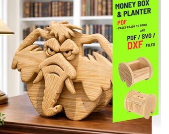 Woodworking Elephant no.2 Design for Unique Home & Garden Decoration | PDF | SVG | DXF | Scroll Saw