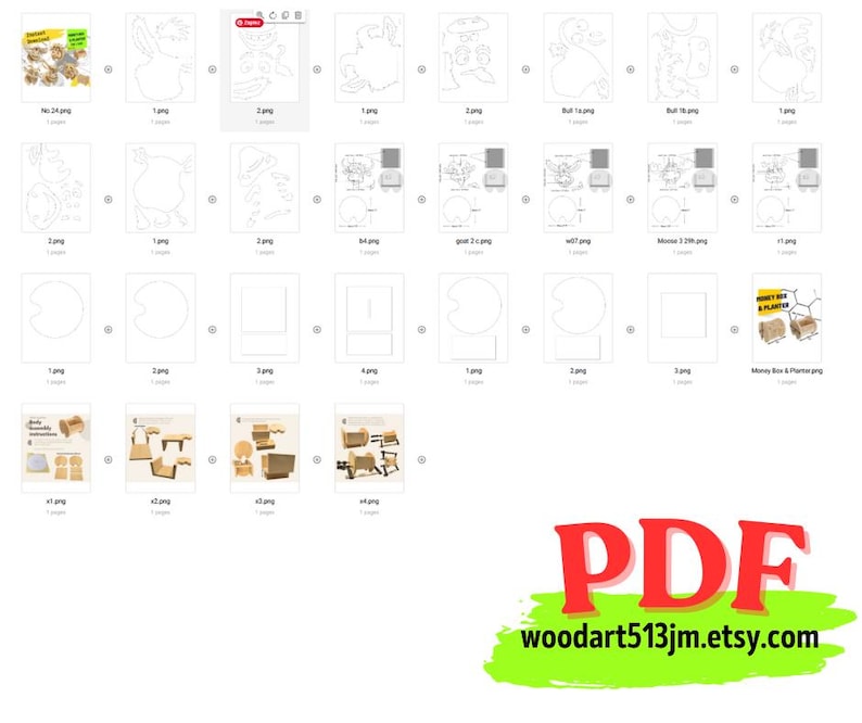 Wooden Animal Planter Box Scroll Saw Pattern : Diy Woodworking Plans (PDF, SVG, DXF) image 11