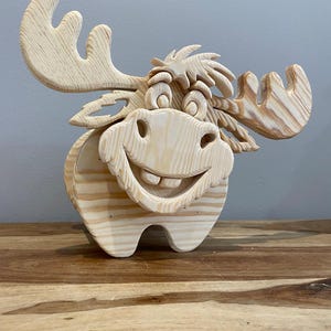Blumentopf / Übertopf für die Holzbearbeitung, Dekupiersägemuster – einfaches Elch-Design für eine einzigartige Dekoration in Haus & Garten