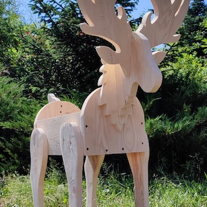 Blumenkasten,Hirsch Säbelmuster in 2 Größen,Hirsch Pflanzer,Blumentopf,Hirsch,Holz,Hirsch,Hirsch,Hirsch,Holz,Reis
