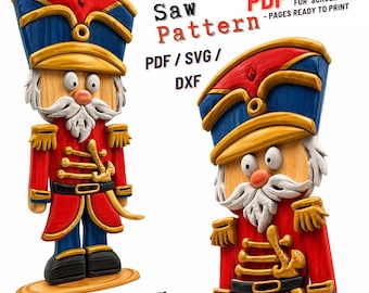 Stolarstwo | Wzór na wyrzynarkę | Dziadek do orzechów PDF SVG DXF | Domek letniskowy nr 5