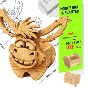 Burro de madeira nº 3 - Design exclusivo para decoração de casa e jardim | PDF | SVG | DXF | Serra de vaivém