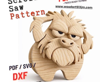 Cane da falegname n. 9, design per decorazioni uniche per la casa e il giardino / PDF / SVG / DXF / Sega a traforo