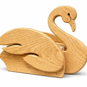 Wooden Swan Planter Woodworking Plans, Scroll Saw Template (PDF, SVG) Pattern