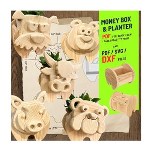 Tier Pflanzkasten Dekupiersäge Muster: DIY Holzbearbeitungspläne (PDF, SVG, DXF) set no5