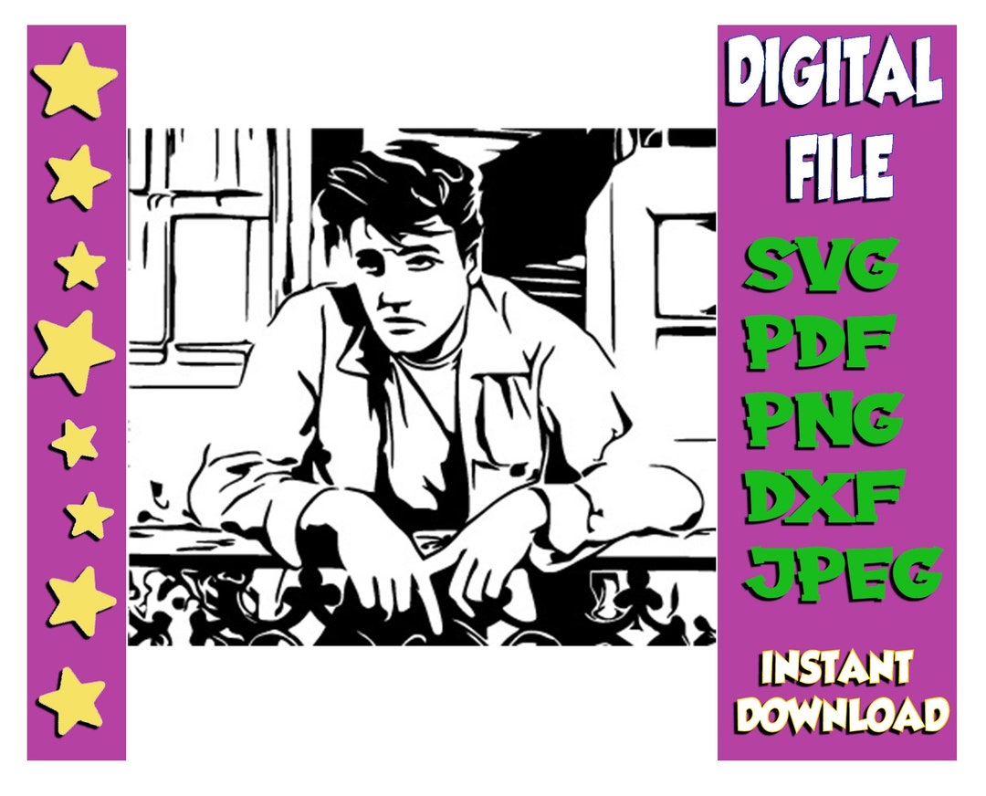 Elvis Presley Pattern Dxf, Svg, Png, Pdf, Jpeg, Stencil - Etsy