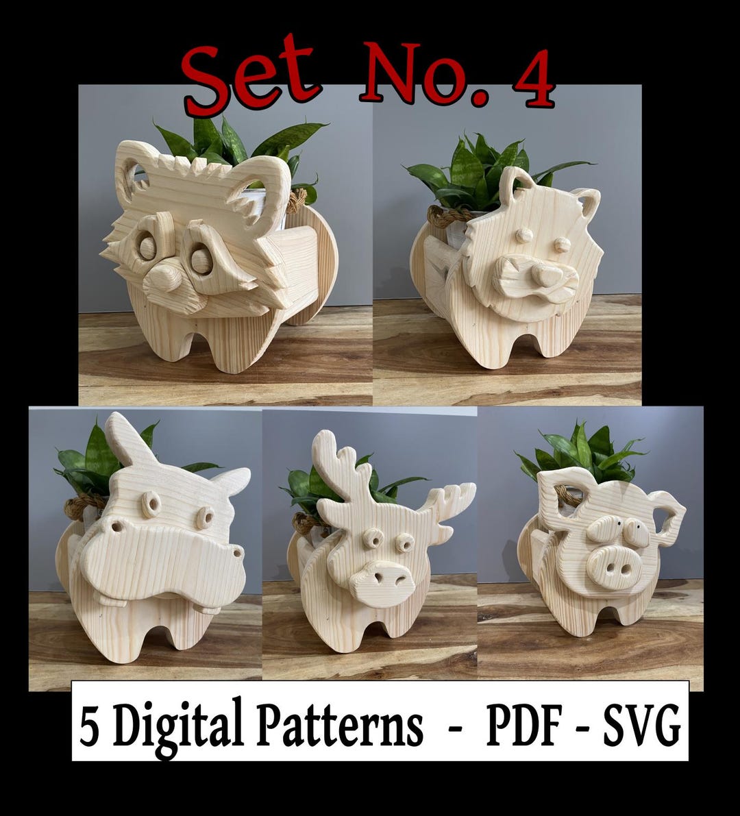 Planter Tree Pattern Unique Planter Box - 5 Scroll Saw Patterns, DIY Plans, Home and Garden ...