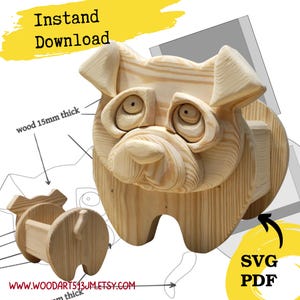 Dog Planter Box Plans: Scroll Saw Pattern (PDF, SVG)