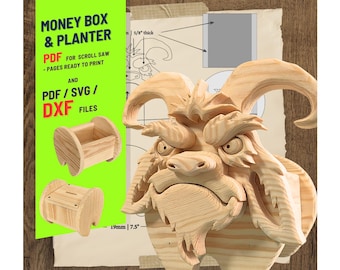 Woodworking Goat no.5 Design for Unique Home & Garden Decoration | PDF | SVG | DXF | Scroll Saw