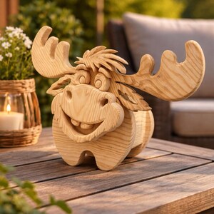 Wooden Animal Money Box | Planter Box | Digital Plans | Scroll Saw (PDF|SVG|DXF) image 17