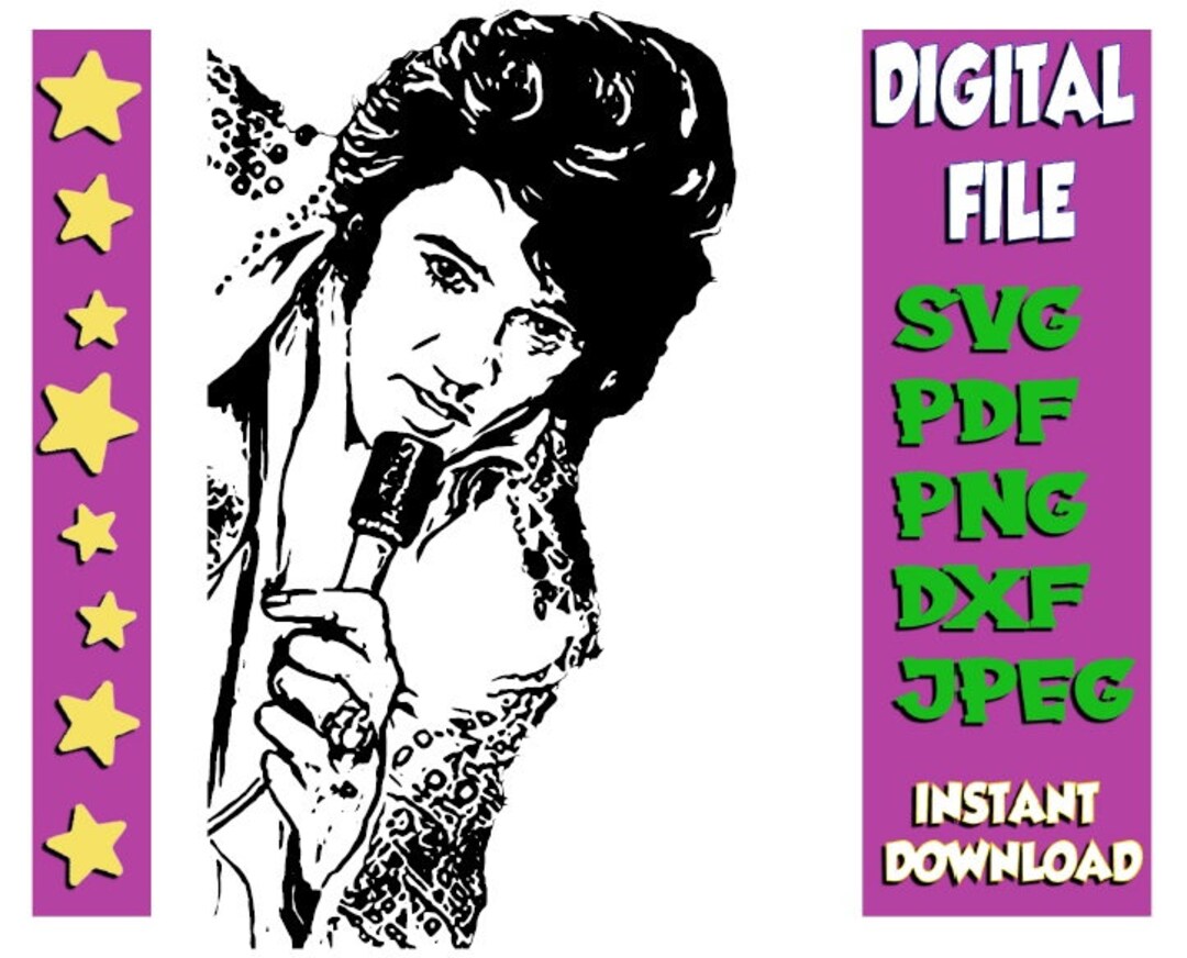 Elvis Presley Pattern Dxf Svg Png Pdf Jpeg Stencil - Etsy