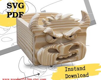 Woodworking Planter Box Scroll Saw Pattern – Easy Bull Design for Unique Home & Garden Decoration