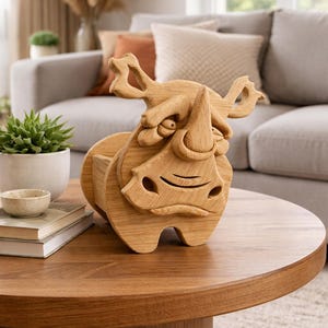 Wooden Animal Money Box | Planter Box | Digital Plans | Scroll Saw (PDF|SVG|DXF) image 19