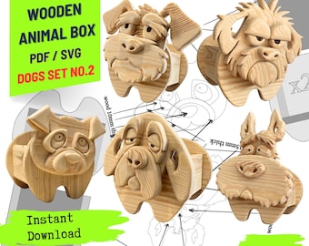 Plans de jardinière en bois pour chien à faire soi-même : motifs de scie à chantourner (PDF, SVG)