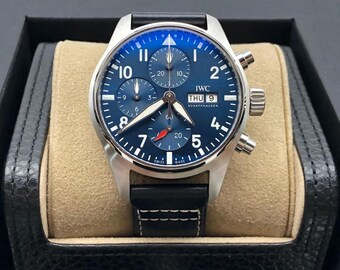 I-W-C Big Pilot Perpetual Calendar Blue Dial Nieuw automatisch herenhorloge item, IWC horloge, horloge heren, horloges voor heren