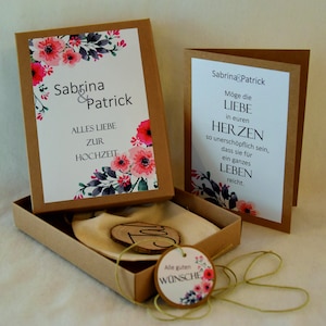Geschenk Schachtel Set zur Hochzeit - personalisierbar