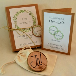 Geschenk Schachtel Set zur Hochzeit - personalisierbar