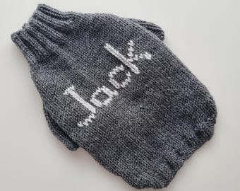 Knit dog sweater with name / Personalized dog sweater / Custom puppy sweater / Knit dog sweater / Knit pet clothes / Pet sweater / Pet gift
