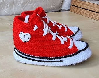 red heart on converse