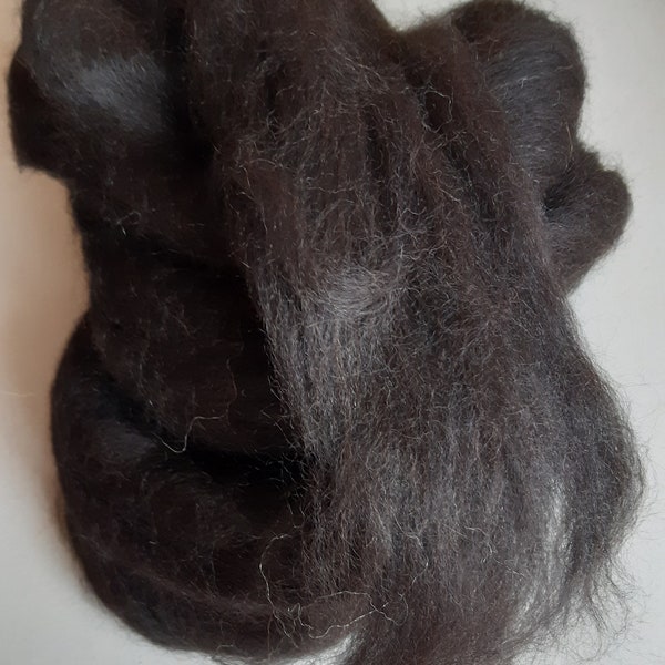 Top de Alpaca Huacaya Negra (Roving)