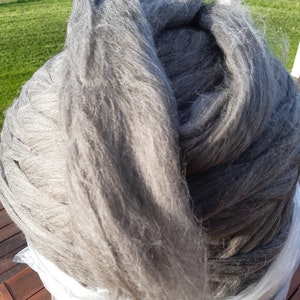 Alpaca Rug Yarn in Medium Silver Grey - 53 Ounces