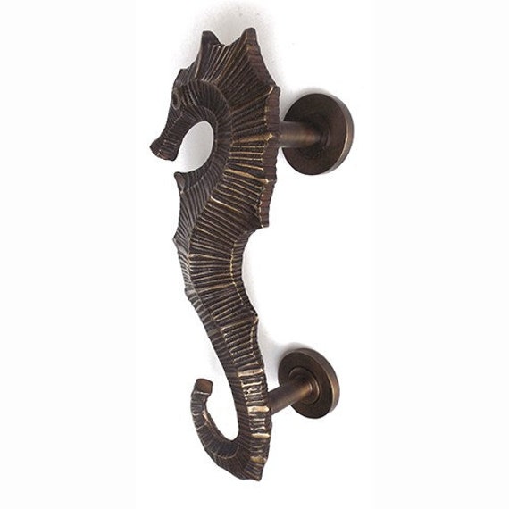 11 Solid Brass Seahorses Door Handle / Luxury Brass Door Etsy