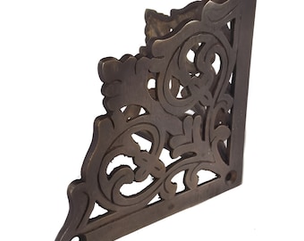 3&quot; inches Set of Vintage Simple Elegant Corner Decorative Plates Door Picture Frame Solid Brass Window Decor