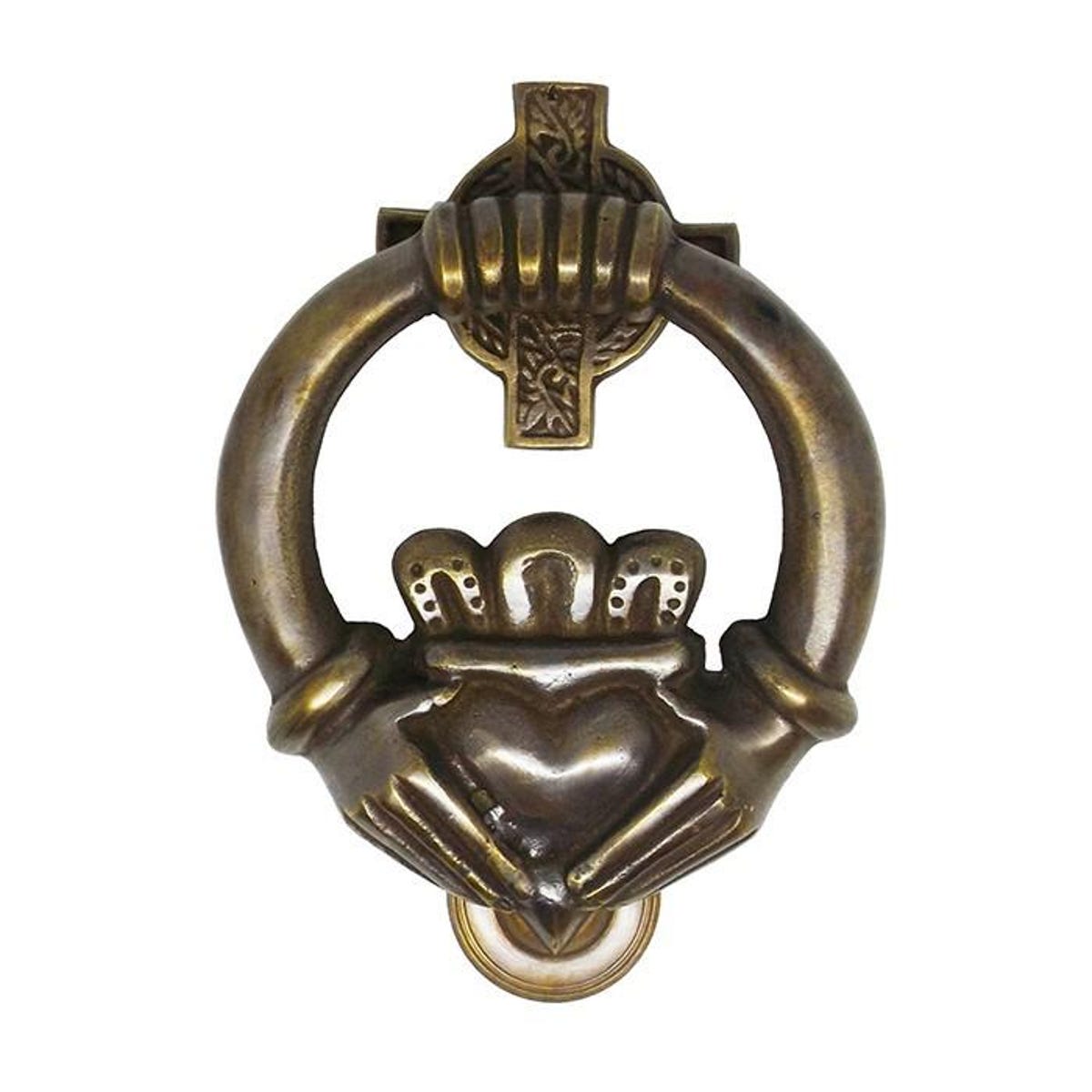 Vintage Solid Brass Claddagh Door Knocker 16.5 Cm Claddagh Ireland Brass Statue Ring Door Knocker - Etsy