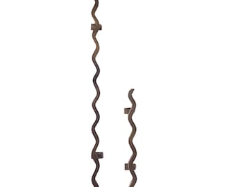 WAVY solid brass ZIG ZAG heavy door Pull Handles rear fixing handmade cabinets kitchens doors Furniture Decoration. Serpentine Statue Decor