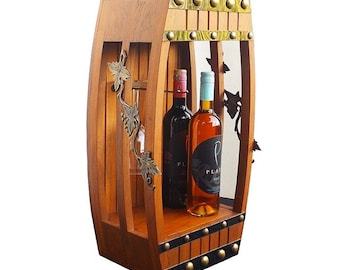 Teakwood Wine Display Wall Rack / Wine Bottle Display Rack, Havenwood Box Wine Storage. Wooden Wall Wine Rack