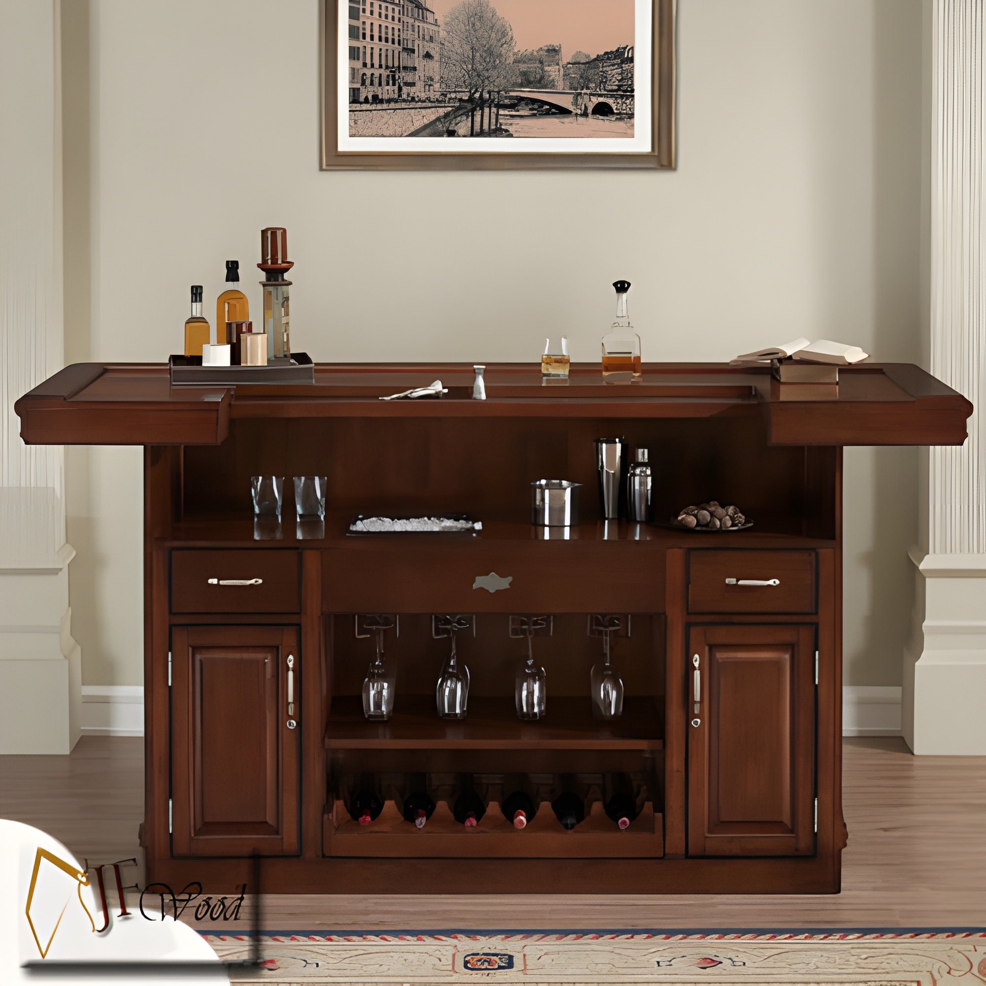 Antique Bar Cabinet Etsy