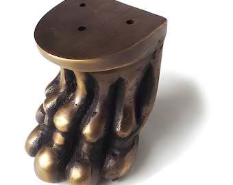 Set aus Messingmöbelfüßen 5,5 cm Vintage Möbelfüße, Löwenpfoten-Eckenschutz Dekor Regalschrank Metalltischbeine