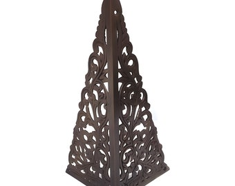 4 Stück Massivmessing Eckenschutz Möbel 8,5 "Zoll Vintage viktorianischen Blume Swirl geschnitzten Tisch Box Schrank Stammschutz